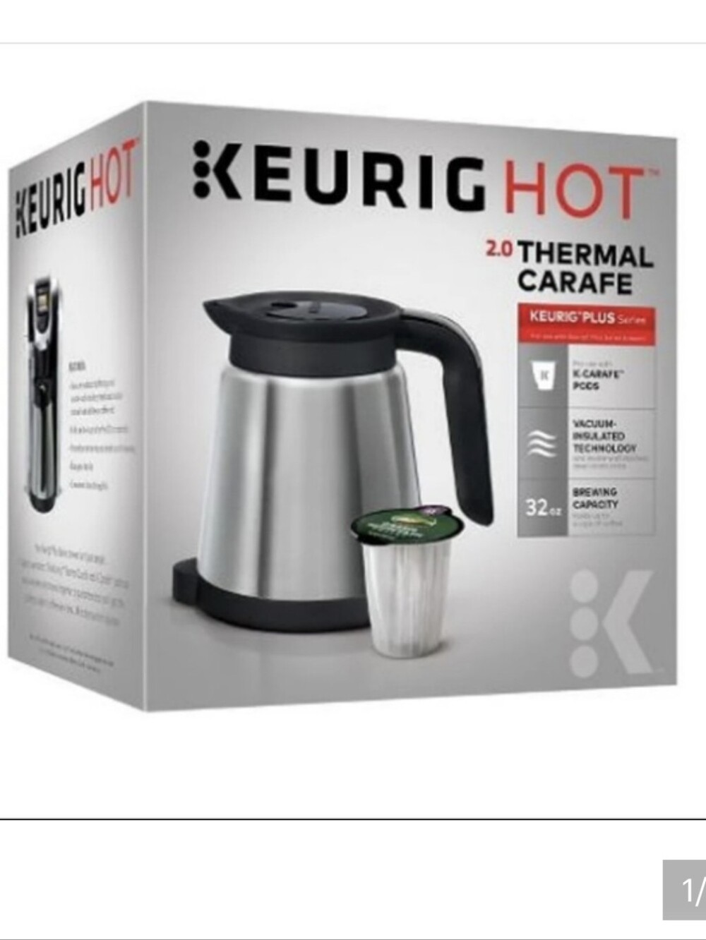 Keurig 2.0 Thermal Stainless Steel Carafe
